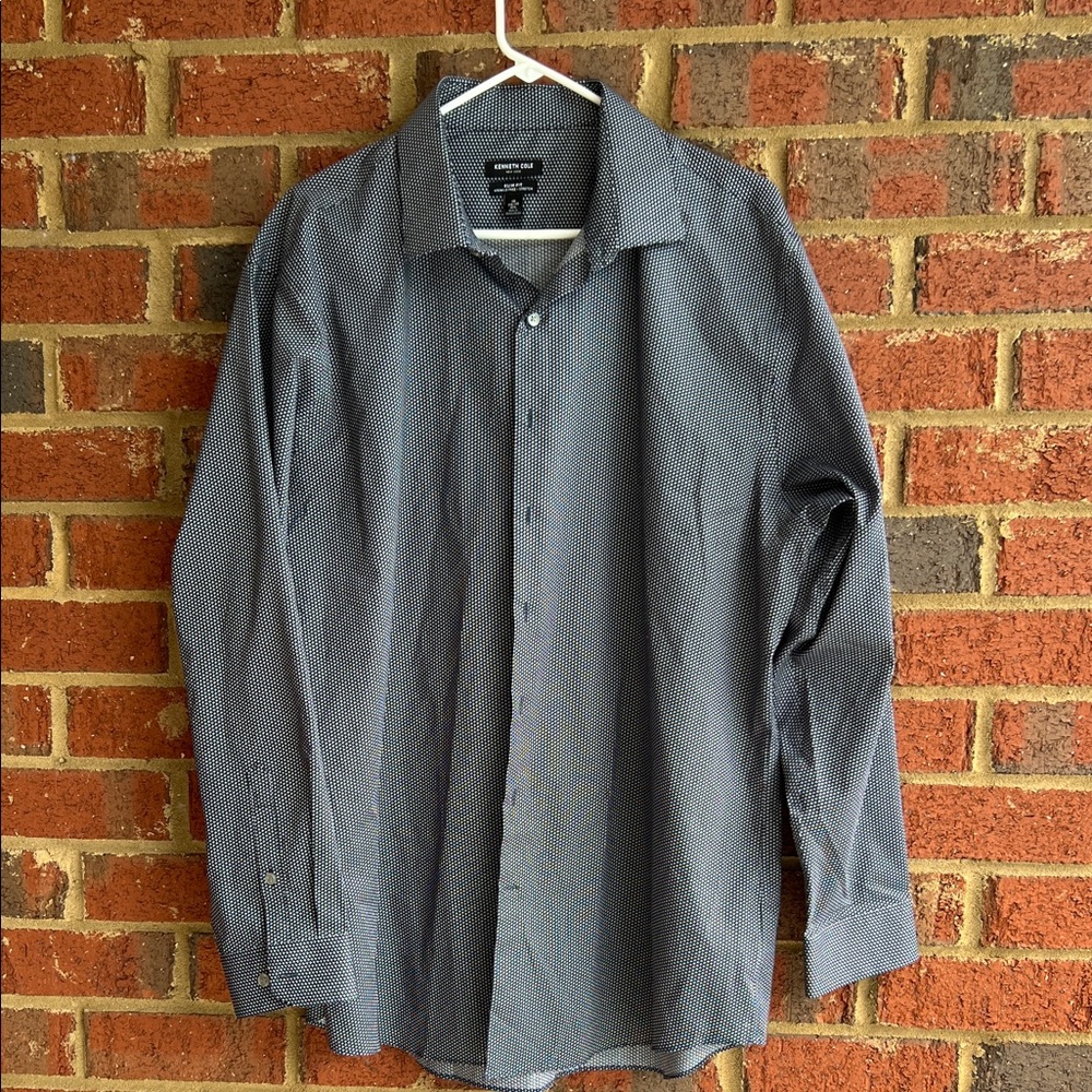Kenneth Cole Reaction Dark Gray Slim Fit Dress Shirt